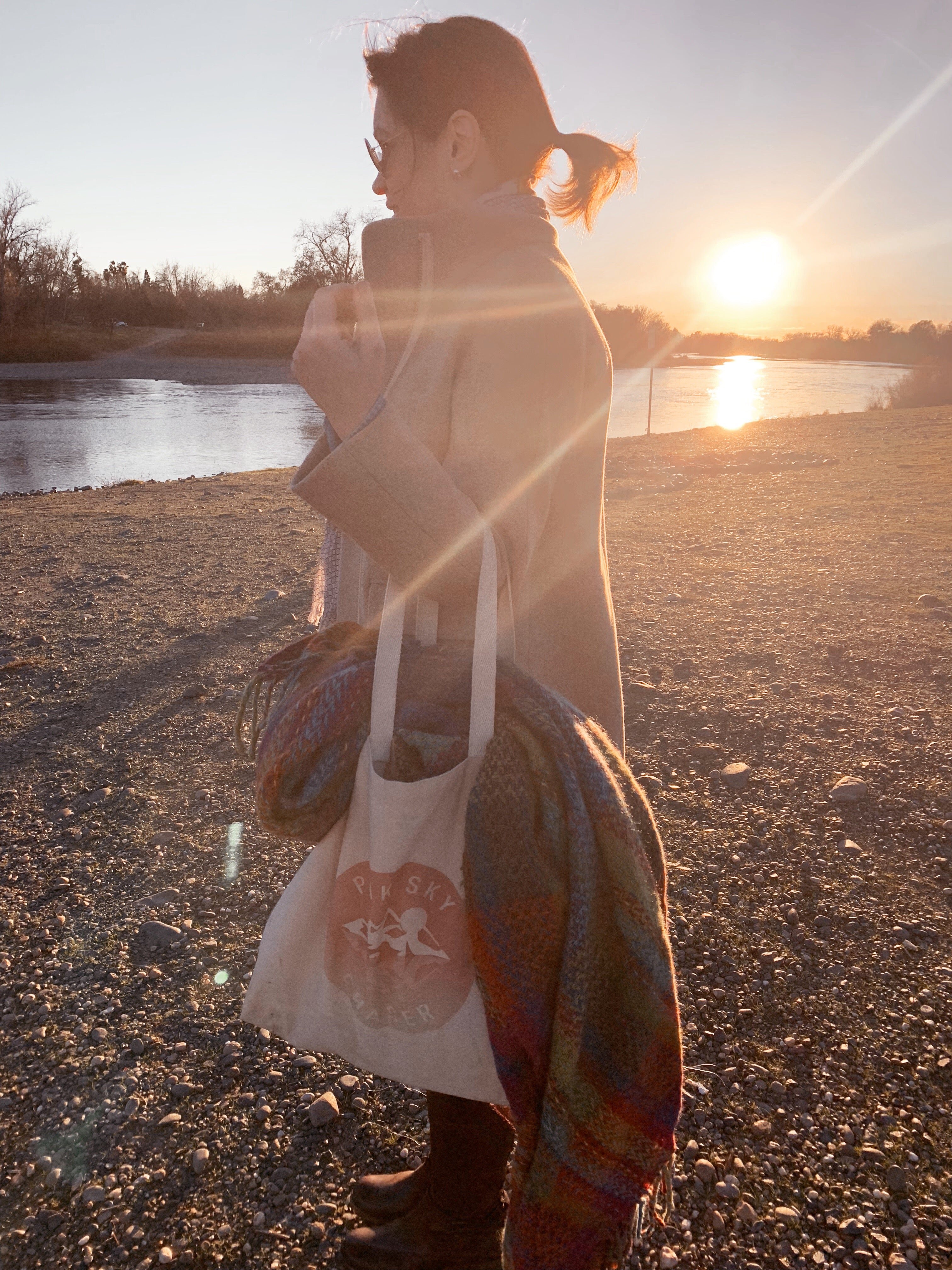 Pink Sky Chaser Tote bag